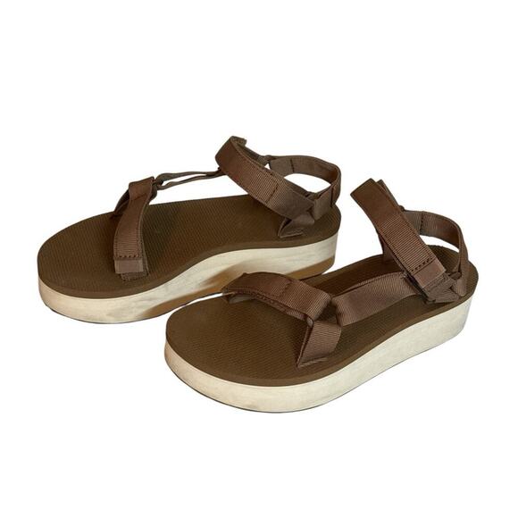 Teva Women's Universal Flatform Wedge Sandals Summer Lightweight Size 9 Brown - Picture 1 of 8